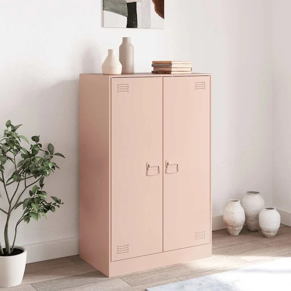 Aparador 67x39x107 cm aço rosa
