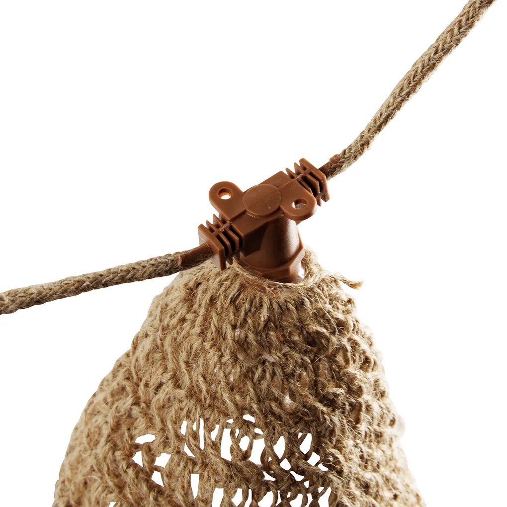 Cordão de luzes castanho 8m Incl. LED 10 luzes IP44 Recarregável a energia solar - Maro