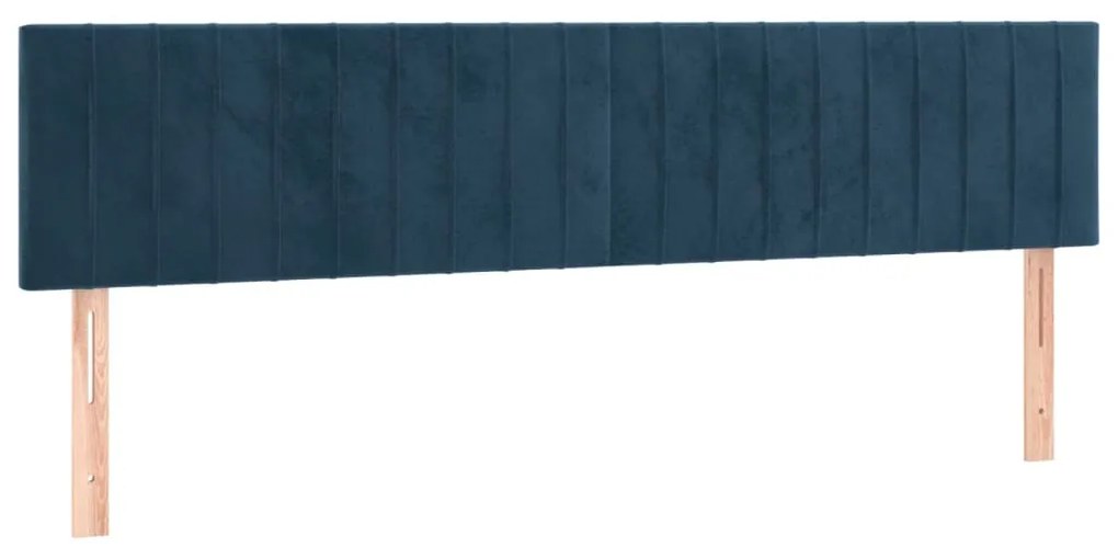 Estrutura de cama com colchão azul escuro 120x190 cm Veludo