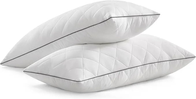 Travesseiro de cama reversível para conforto durante todo o ano | SONGMICS HOME | 80 x 40 x 10 cm | branco | TBP021W02.