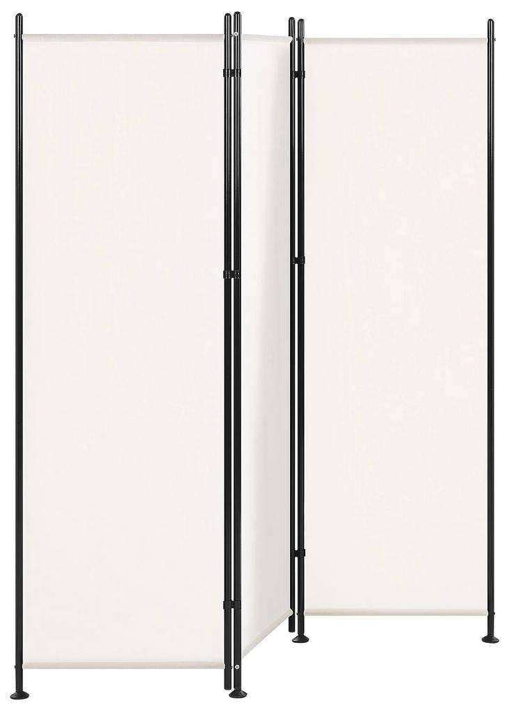 Biombo com 3 painéis 160 x 170 cm branco NARNI Beliani