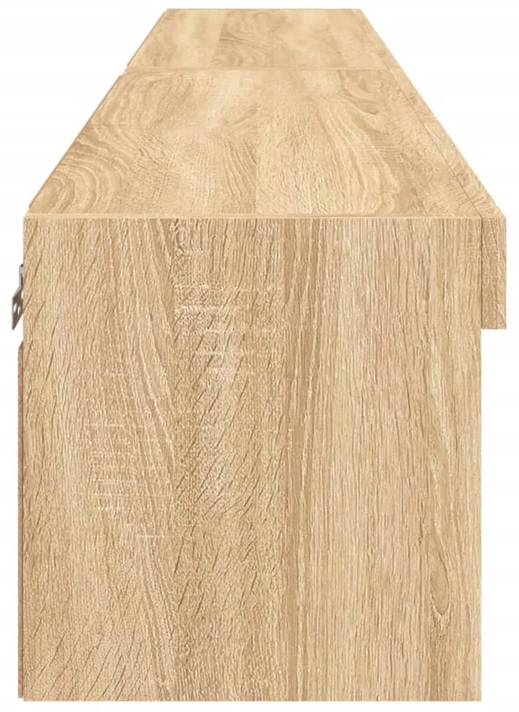 Móveis de TV com luzes LED 2 pcs 80x30x30 cm carvalho sonoma