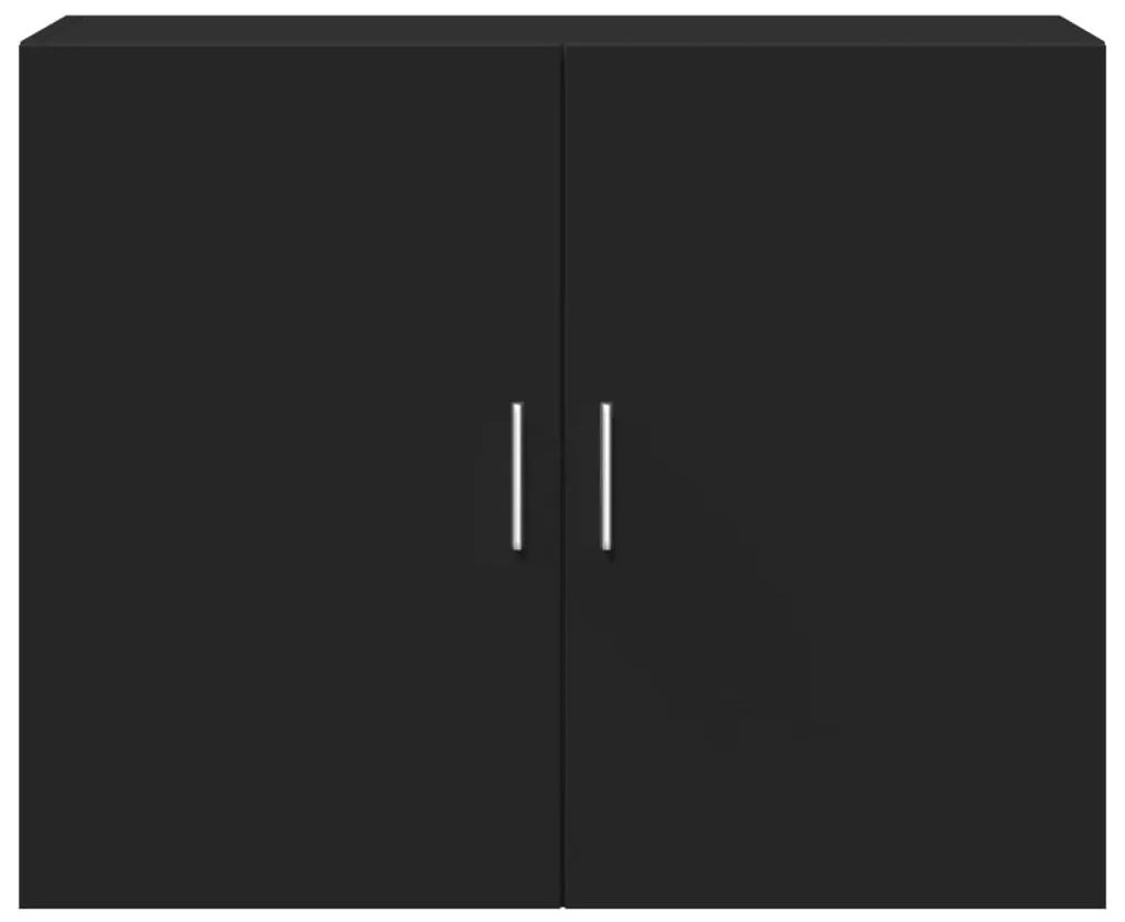 Armário de parede 80x42,5x40 cm derivados de madeira preto