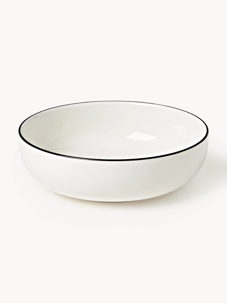 Pratos de sopa pequenos em porcelana Facile, conjunto de 2