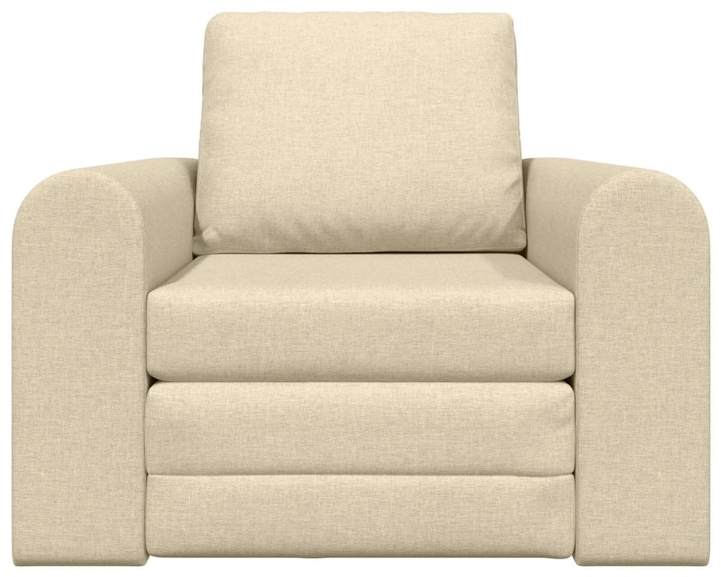 Sofá Cama 2 em 1 Creme 98x71x83 cm Tecido