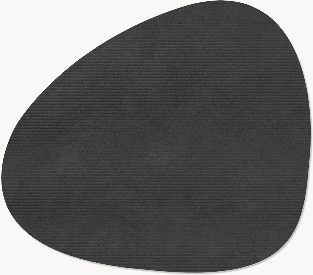 Conjunto de bases de mesa assimétricas em couro artesanais Curve, conjunto de 4