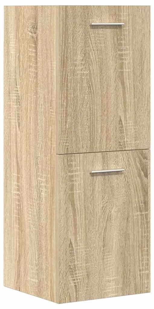 5 pcs conj. móveis casa banho derivados madeira carvalho sonoma