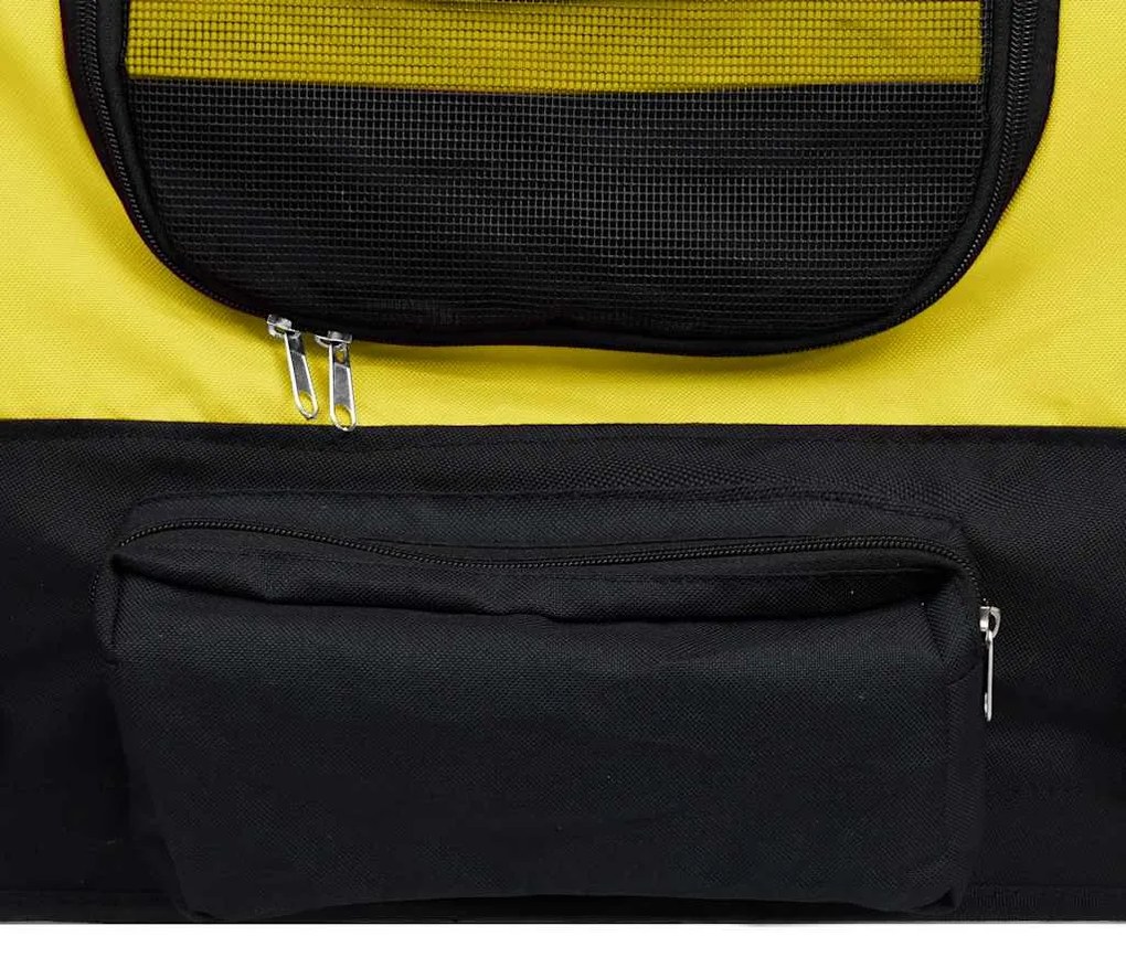Reboque bicicletas/carrinho para animais 2-em-1 amarelo/preto