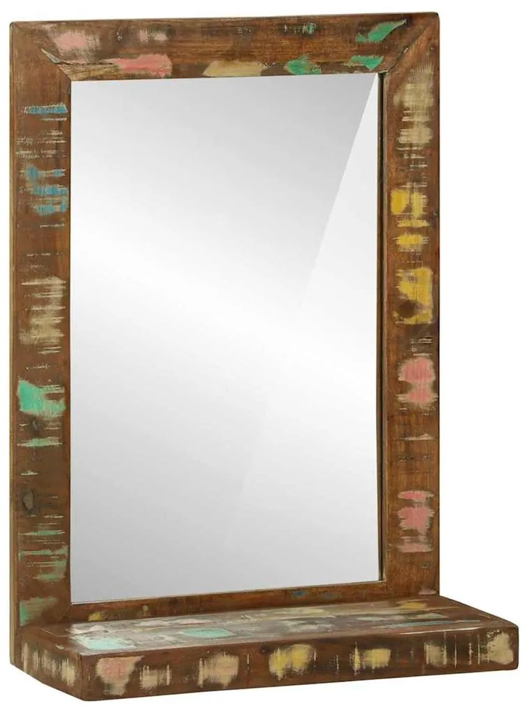 Espelho de Casa de Banho 50x22x70 cm Madeira Maciça Reaproveitada