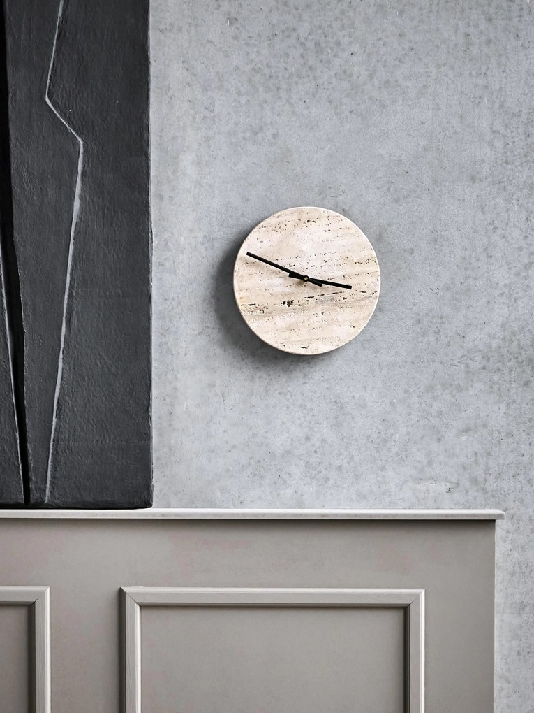 Handmade travertine clock Loko