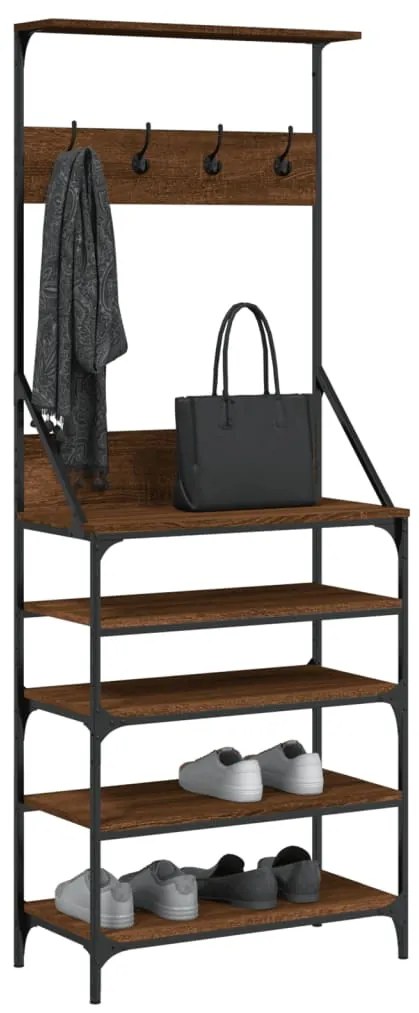 Conjunto de Entrada - Bengaleiro c/ arrumação calçado 70x34x184 cm car