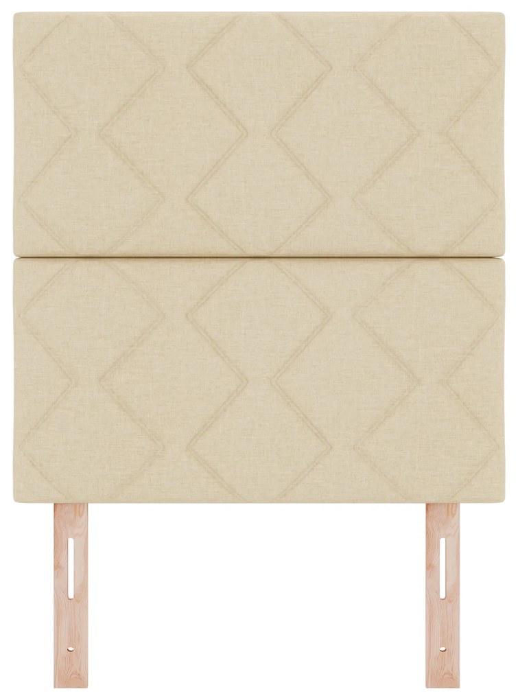 Cabeceira vidaXL Design Blocos de Diamante Creme 80 cm Tecido, Cabecei