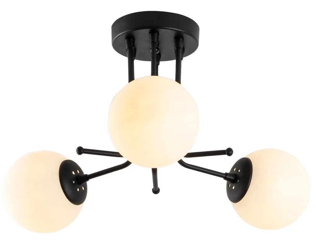 Candeeiro de Teto Daisy – Preto – Diâmetro 48 cm
