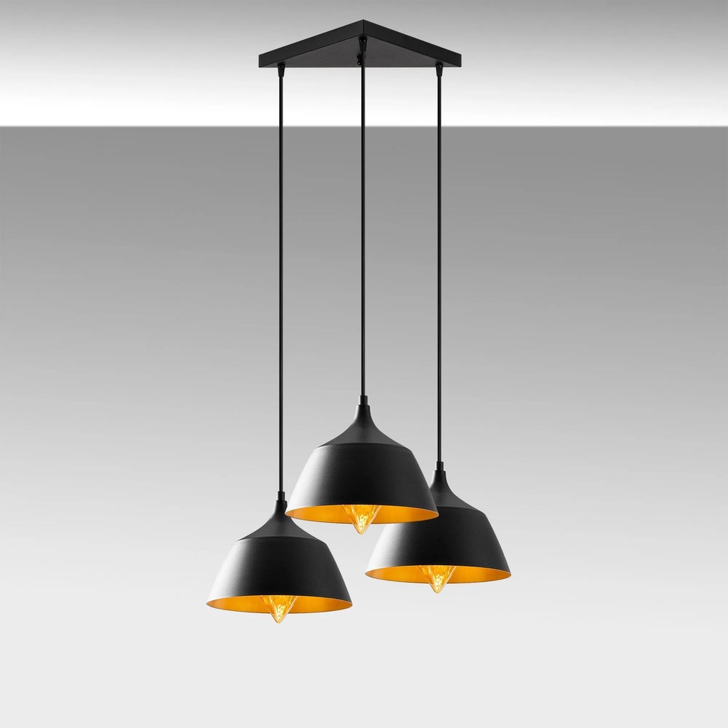 Candeeiro de Teto Dodo – Preto – 52 x 52 cm