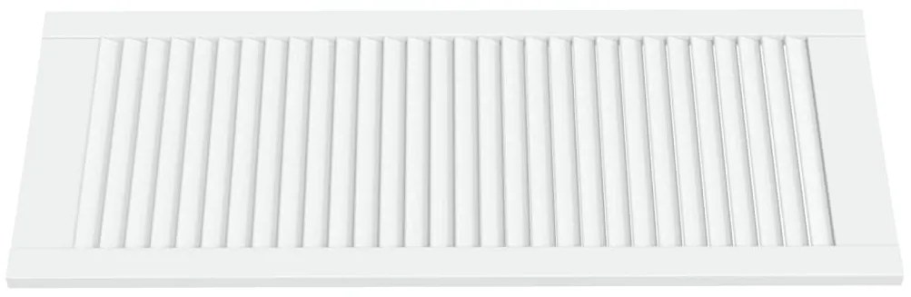 Porta de armário com design de persiana pinho maciço branco