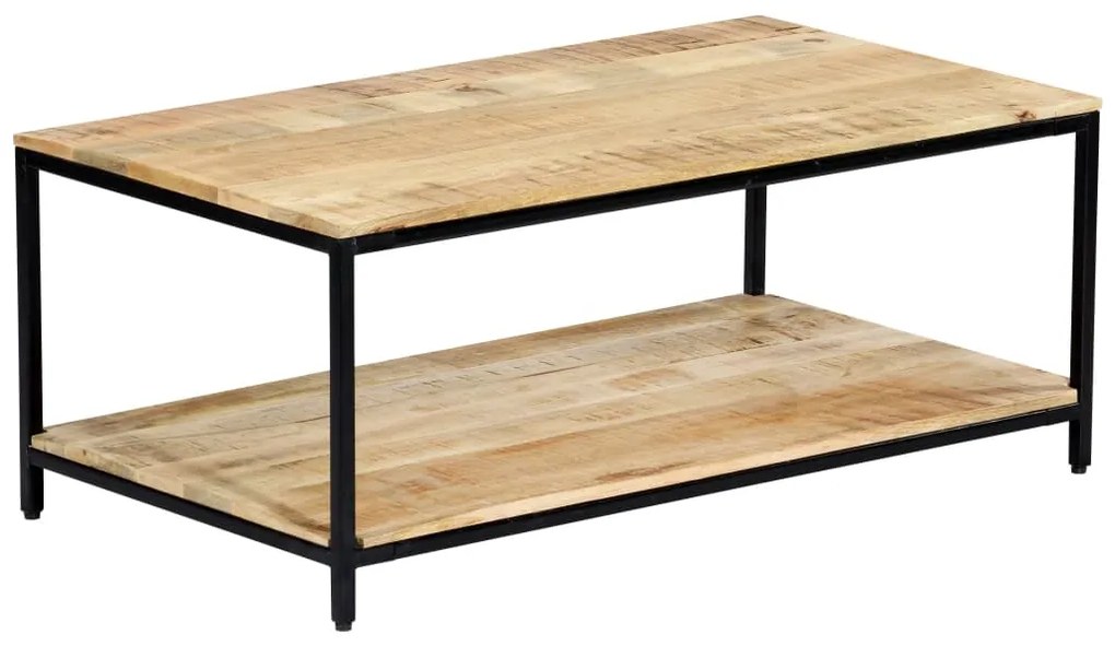 vidaXL Mesa de centro madeira de mangueira maciça 110x60x45cm