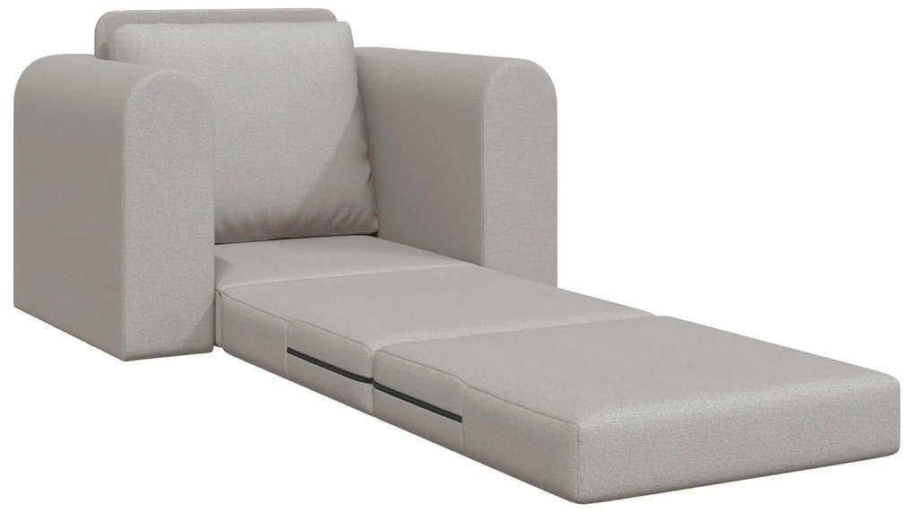 Sofá-Cama de Chão 2-em-1 Cinzento Nuvem 98x71x83 cm Tecido