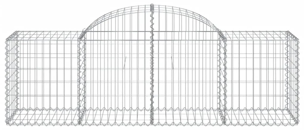 Cestos gabião arqueados 12pcs 200x50x60/80 cm ferro galvanizado