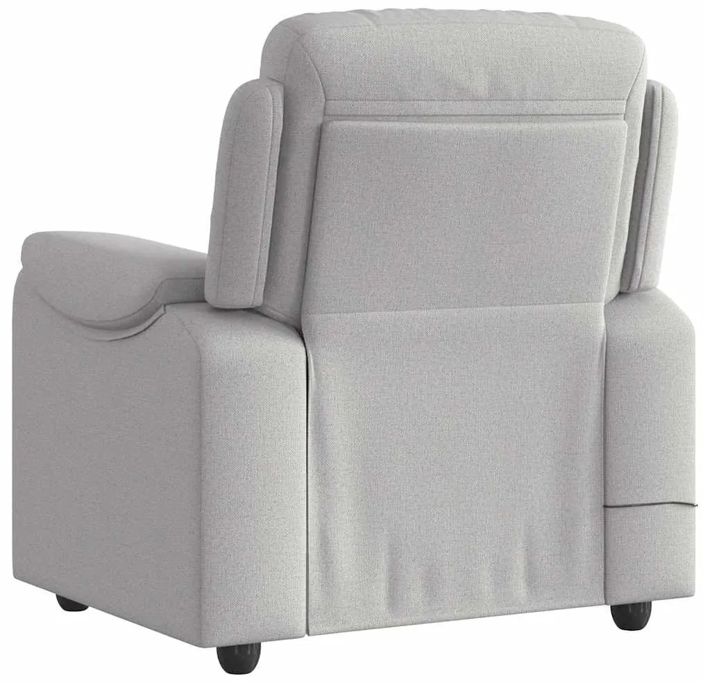 Cadeira de massagem reclinável tecido cinzento