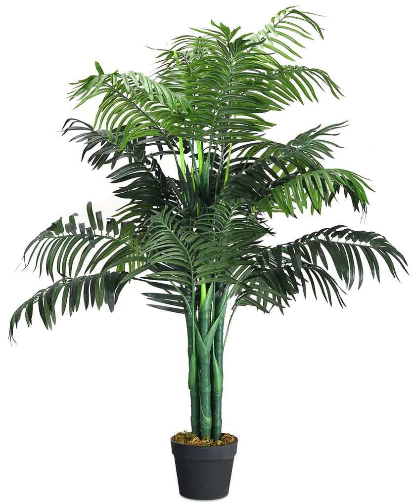 Árvore artificial Planta de palmeira artificial para decoração de casa e escritório 110 cm Verde