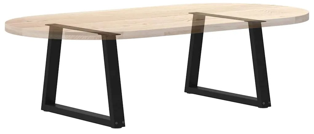 Pés para mesa de centro em V 2 peças preto 50x(42-43,3) cm aço