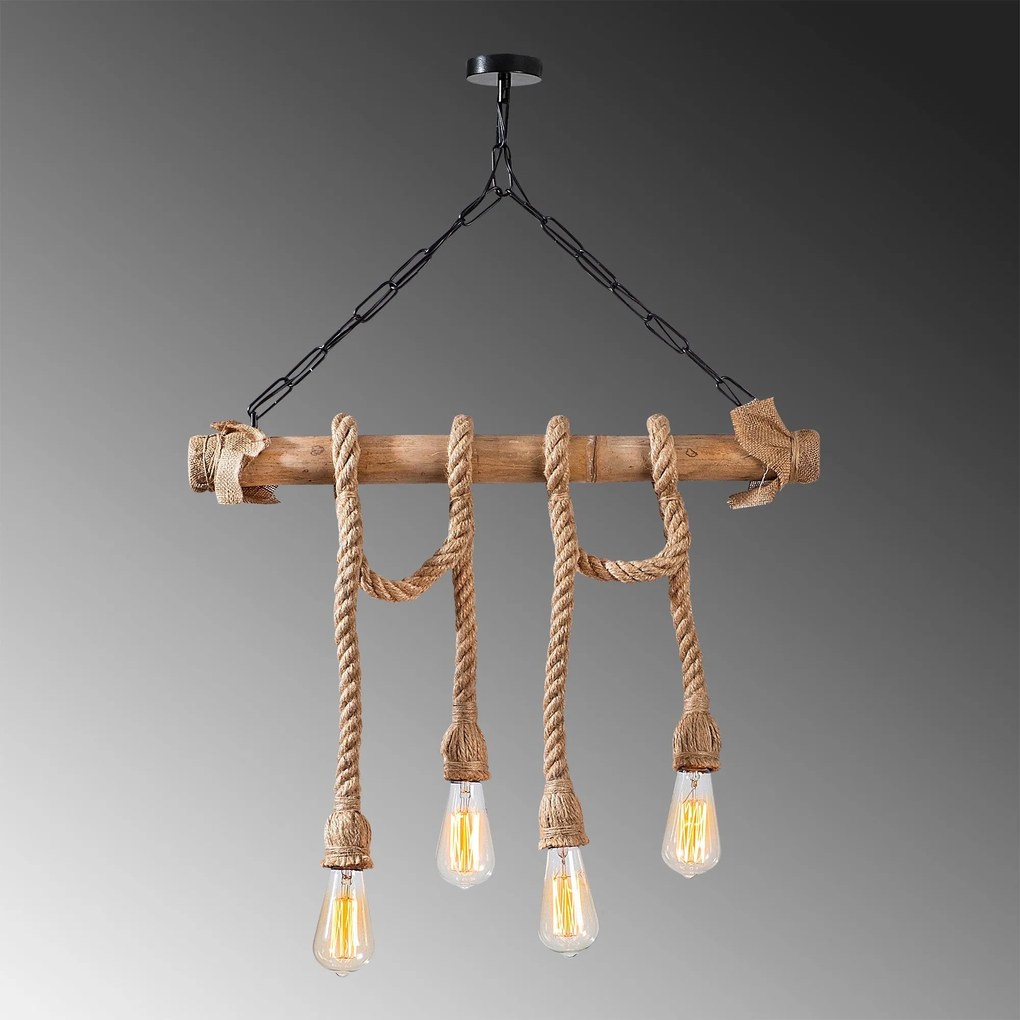 Chandelier Erebos – Preto – 65 x 8 cm