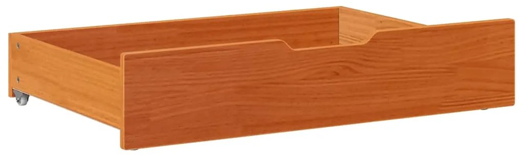 Gavetas para cama 2 pcs 80x55x17 cm pinho maciço castanho-mel