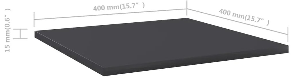 Prateleiras para estante 8 pcs derivados de madeira cinza