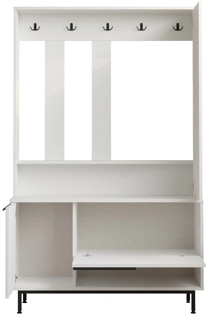 Hall Stand ON11 – Branco – 102,2 x 178,2 x 35,5 cm