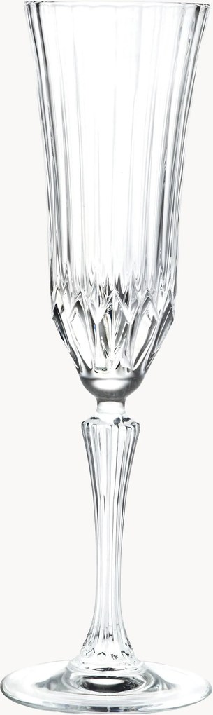 Copos de champanhe em cristal com relevo Adagio, conjunto de 6