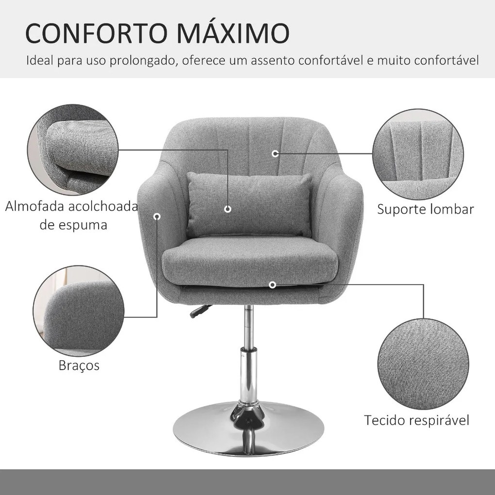 Cadeira Giratória Dolphin- Cinzento - Design Nórdico