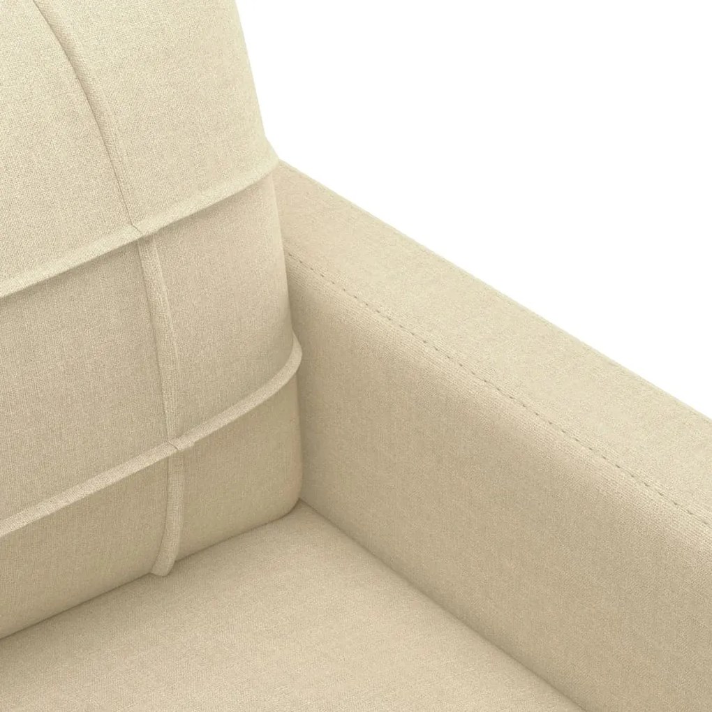4 pcs conjunto de sofás com almofadões tecido cor creme