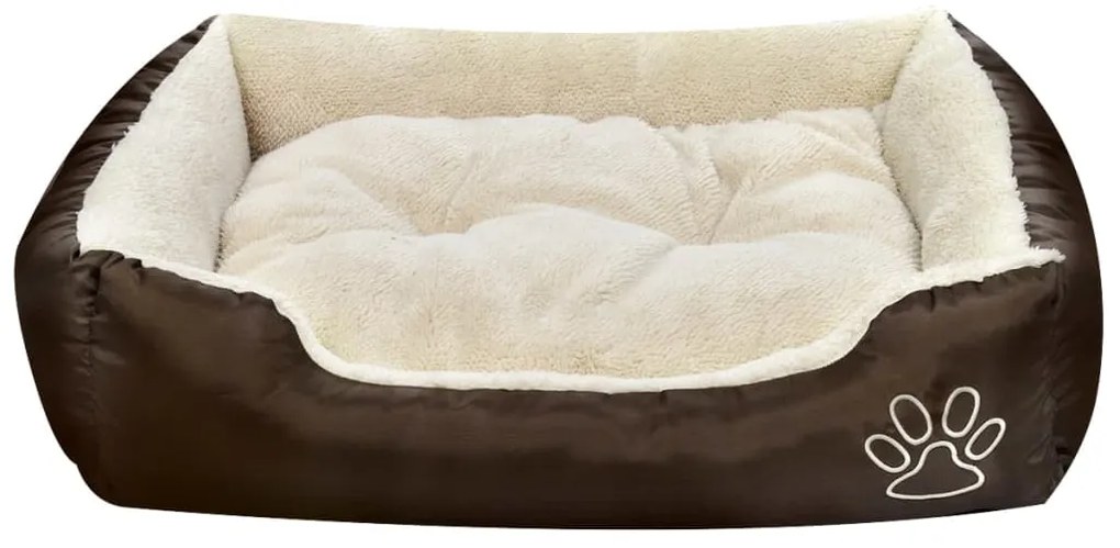 Cama para cão castanho e bege XXL