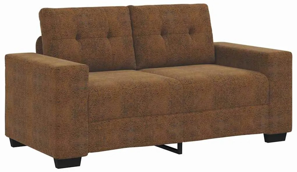 Sofá Loveseat vidaXL Castanho 120 cm em Pele Sintética
