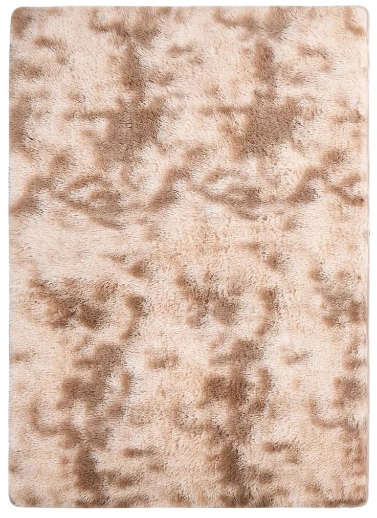vidaXL Tapete shaggy 170x120 cm cor creme