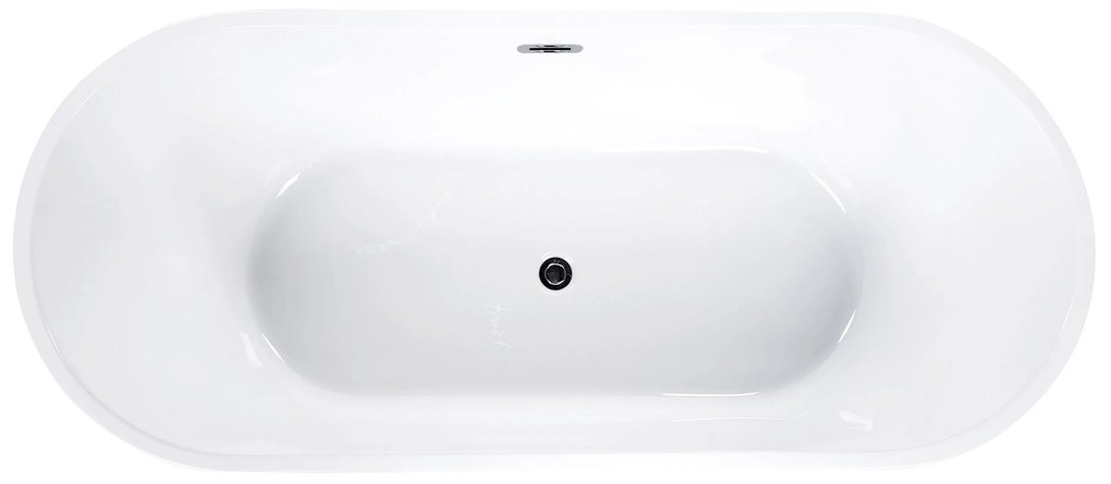 Banheira autónoma em acrílico branco 170 x 72 cm HAVANA Beliani