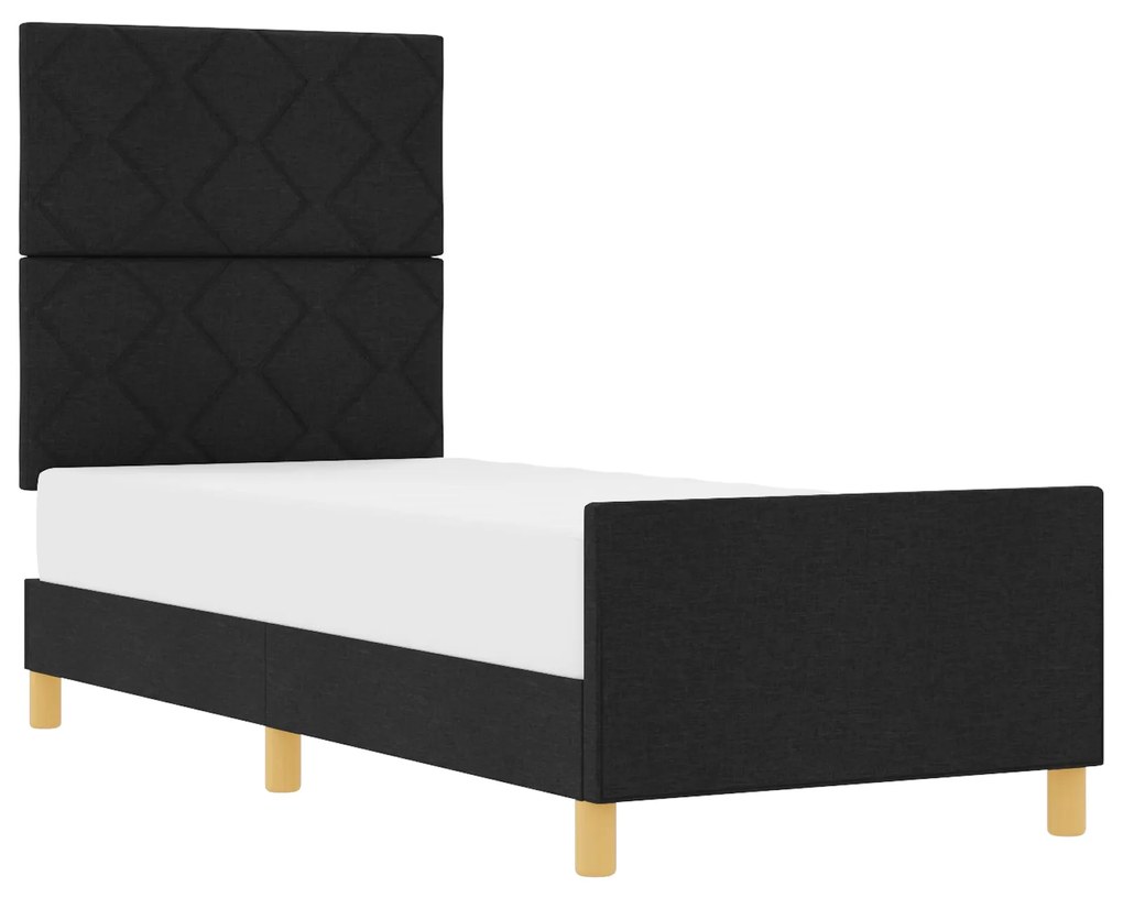 Cama vidaXL Preta 80x200 cm em Tecido