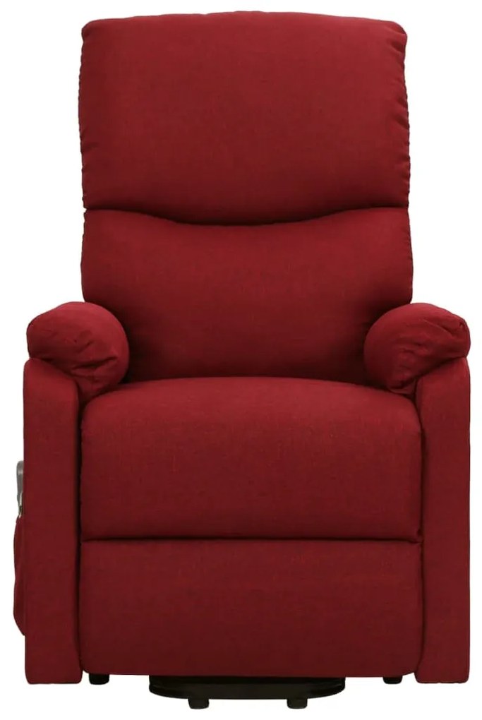 Poltrona elevatória de massagens tecido vermelho tinto