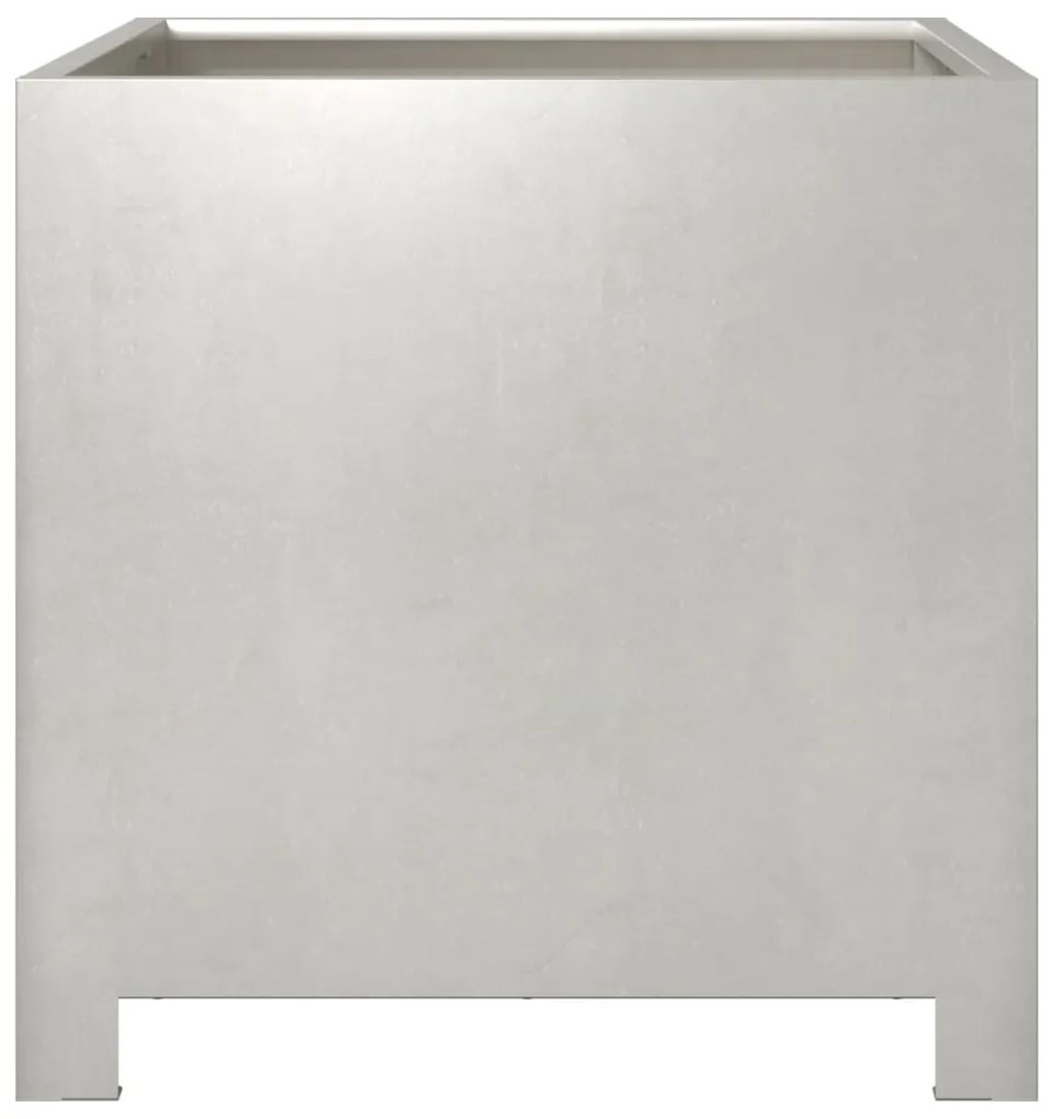 Vaso/floreira de jardim 2 pcs 40x40x40 cm aço inoxidável