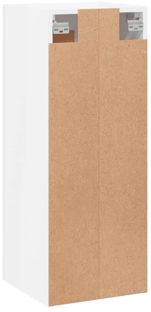 Armário parede 34,5x34x90 cm derivados madeira branco brilhante