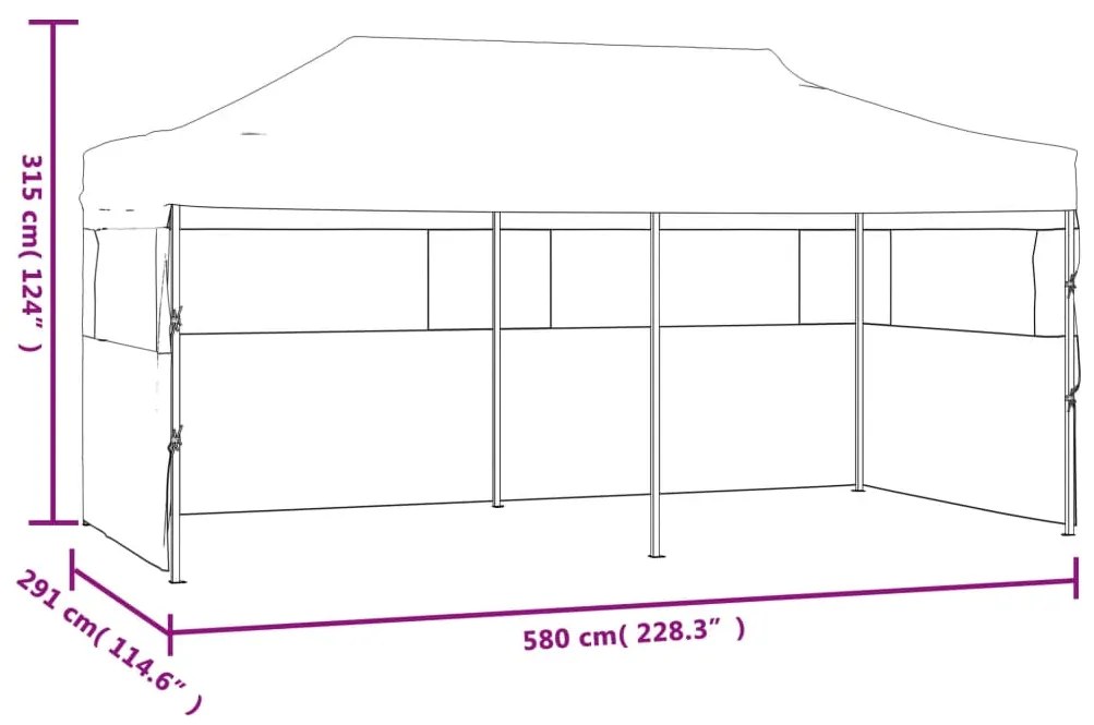 Tenda para festas pop-up dobrável 3 x 6 m creme