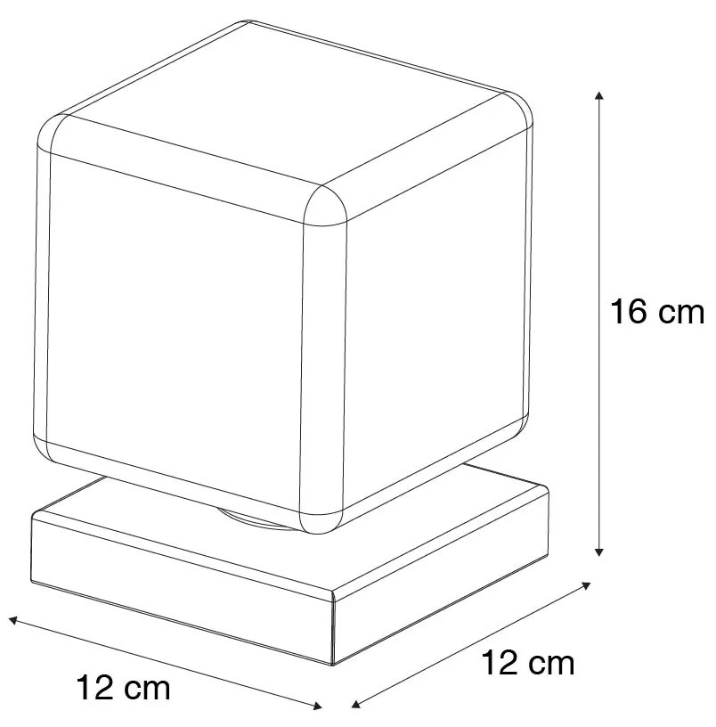 Candeeiro de mesa cinzento escuro com LED regulável por toque - Jano Moderno