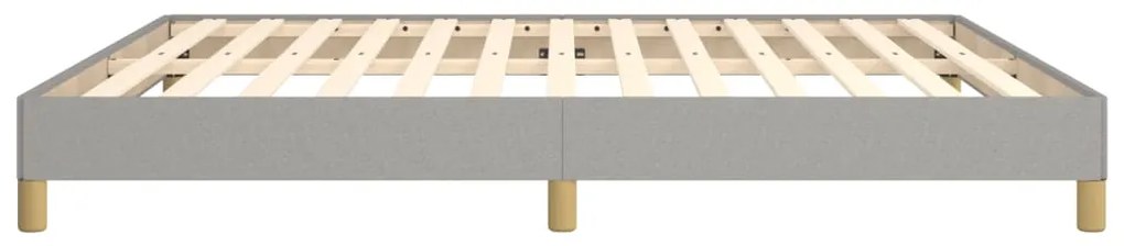 Estrutura de cama sem colchão 180x200 cm tecido cinzento-claro