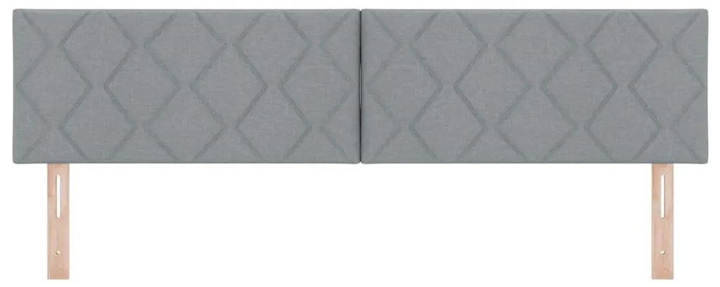 Cabeceira com Design de Blocos de Diamante Cinza Claro 180 cm - Tecido