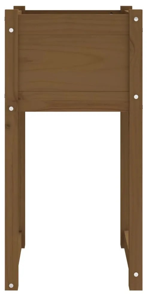 Vasos/floreiras 2 pcs 40x40x81 cm pinho maciço castanho-mel