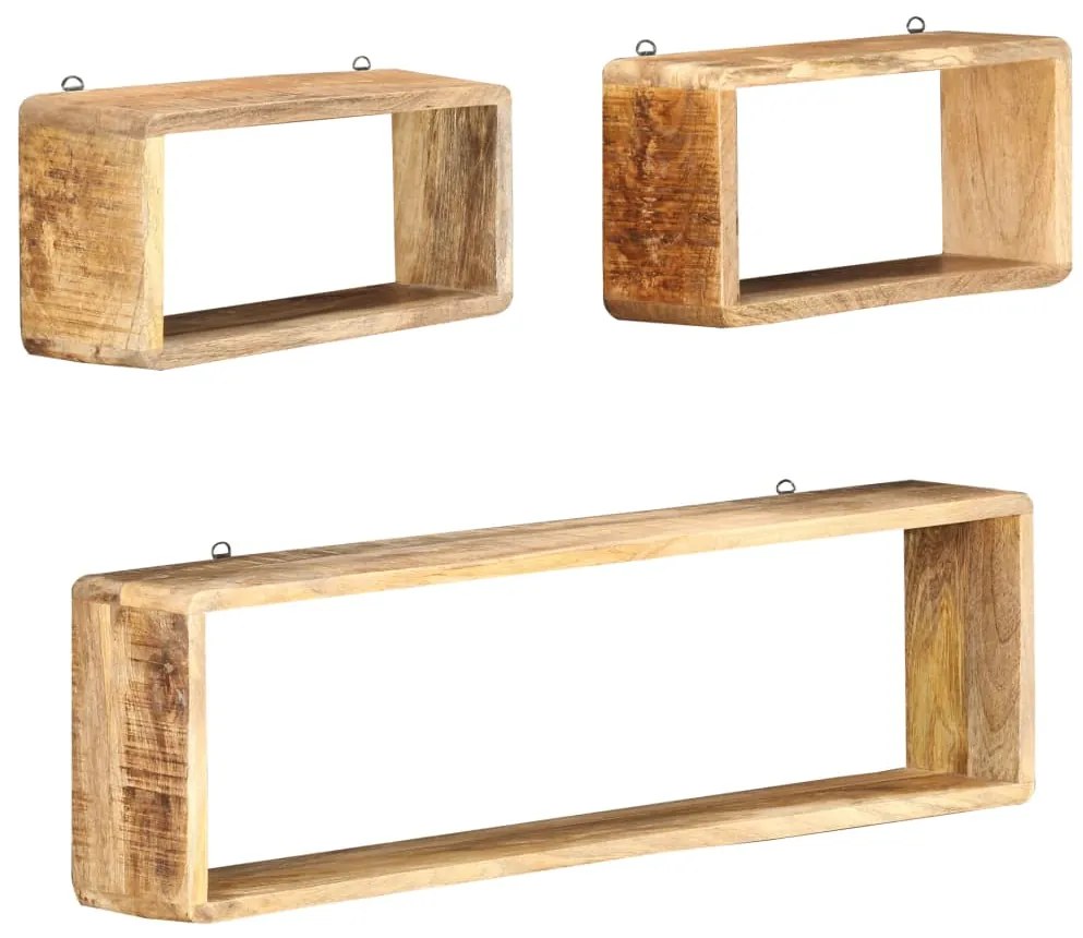 3 pcs conjunto de prateleiras de parede cubos mangueira maciça