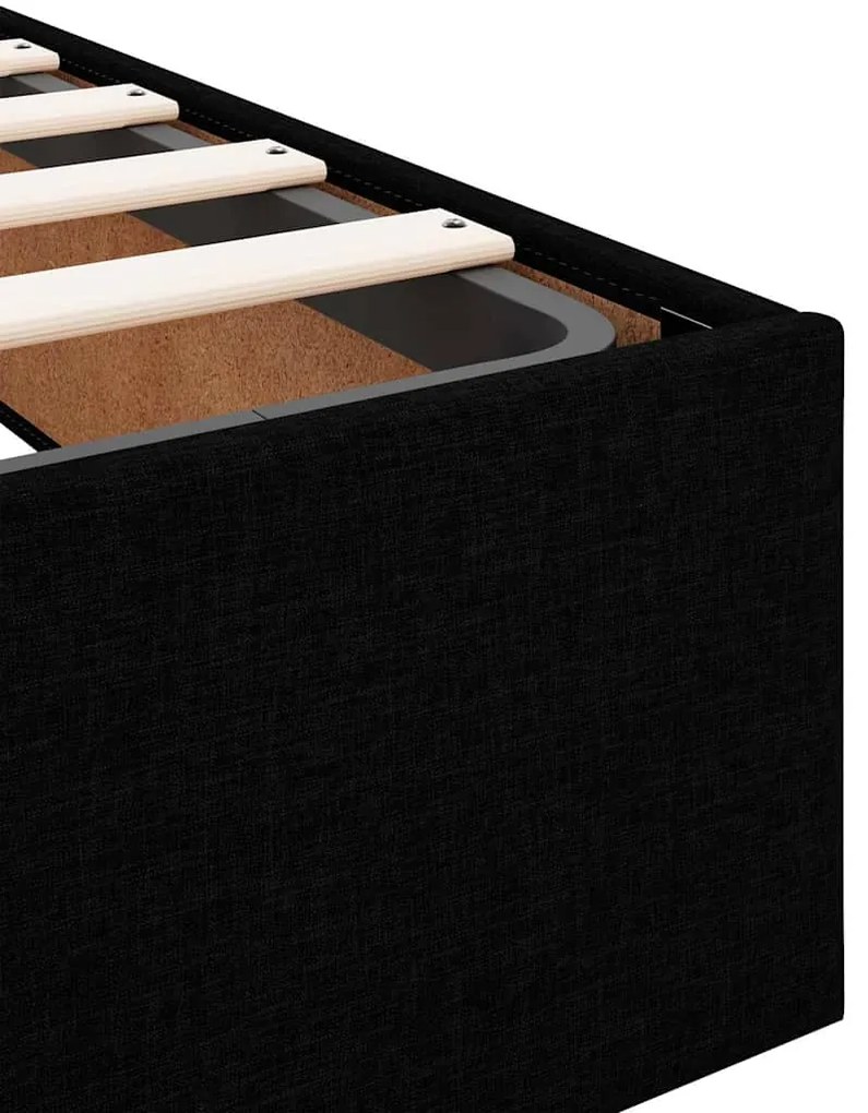 Estrutura da Cama Outros com armazenamento Preto 180 x 200 cm tecido