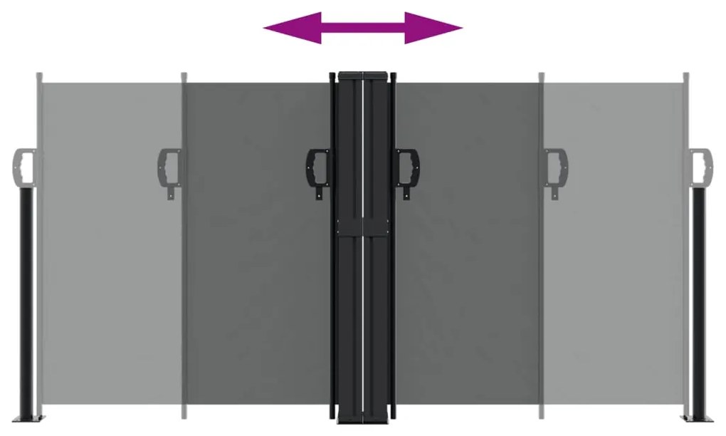 Toldo lateral retrátil 120x1200 cm antracite