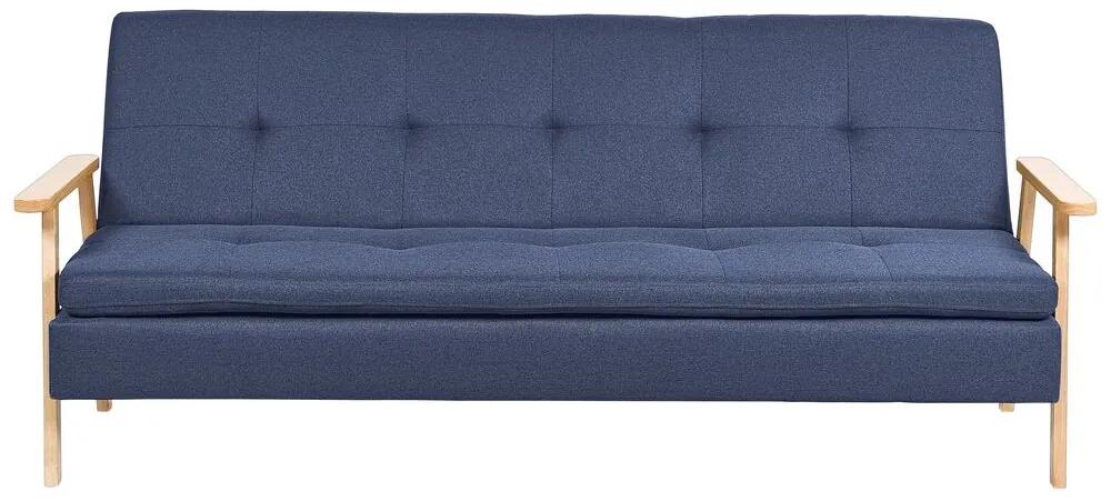 Sofá-cama 3 lugares em tecido azul TJORN Beliani