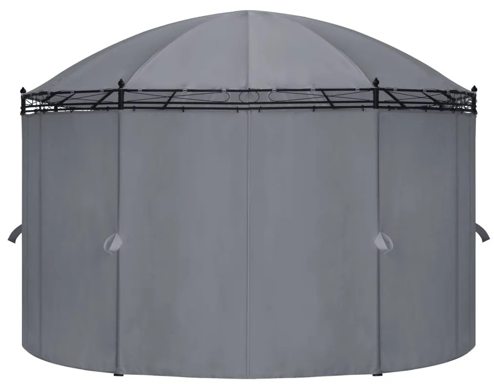 Gazebo com cortinas 520x349x255 cm antracite